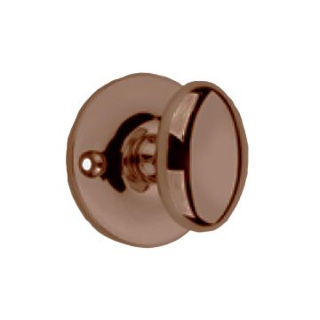 Oval Privacy Turn Knob 32 mm Square Spindle Imitation Bronze Unlacquered