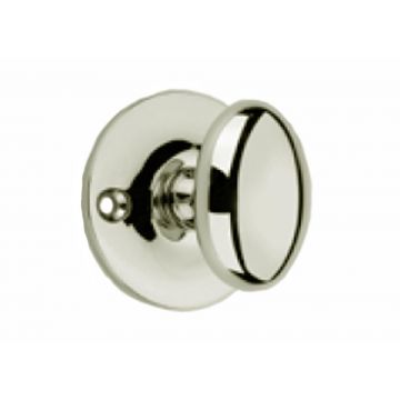 Oval Privacy Turn Knob 32 mm Square Spindle Polished Nickel Plate