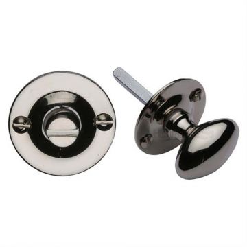 Oval Privacy Turn & 32 mm Release Set Polished Nickel Plate