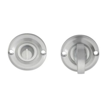 Oval Privacy Turn & 32 mm Release Set Satin Nickel Plate