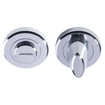 Privacy Turn & Release Chamfered Edge Rose Polished Chrome Plate