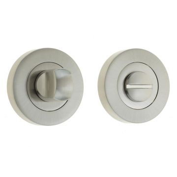 Round Bathroom Privacy Turn & Release 51 mm Satin Nickel Plate