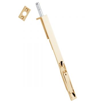 Flush Bolt 203 x 19mm Extended Throw Polished Brass Lacquered