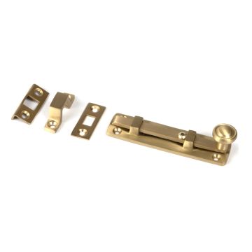 Universal Surface Bolt 100 mm Satin Brass Lacquered