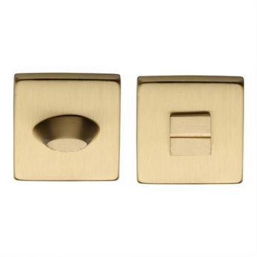 Square Privacy Turn and Release Satin Brass Lacquered