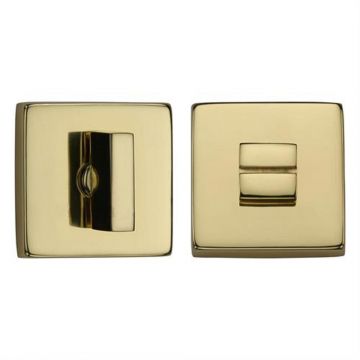 Square Privacy Turn and Release Polished Brass Lacquered