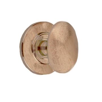 Thumb Turn 32 mm Concealed Stepped Curved Edge Rose  Hand Burnished Brass