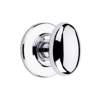 Thumb Turn 32 mm Concealed Stepped Curved Edge Rose  Polished Chrome Plate
