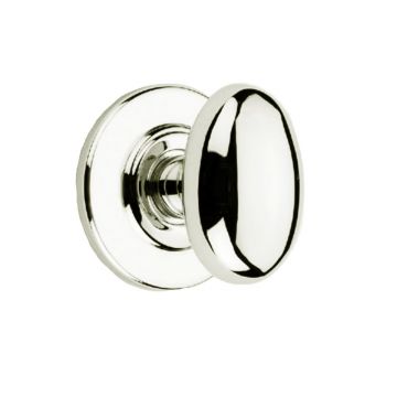 Thumb Turn 32 mm Concealed Stepped Curved Edge Rose  Polished Nickel Plate