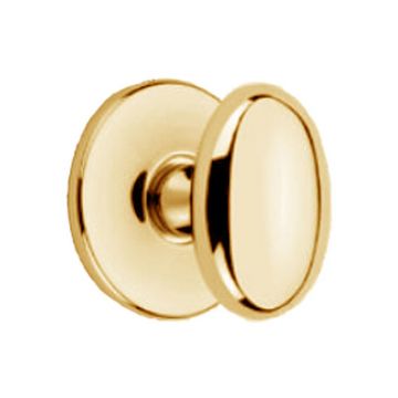 Thumb Turn 32 mm Concealed Plain Rose Polished Brass Lacquered