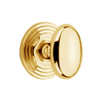 Thumb Turn 32 mm Concealed Reeded Rose Polished Brass Lacquered