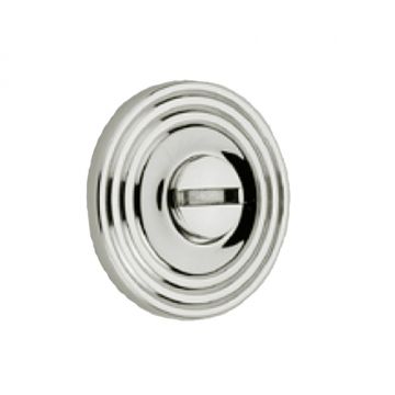 Emergency Coin Release 32mm Concealed Reeded Rose Polished Chrome Plate