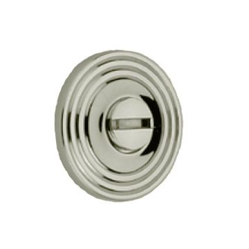 Emergency Coin Release 32mm Concealed Reeded Rose Satin Nickel Plate