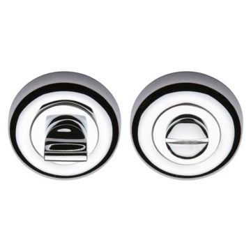 Round Privacy Turn Polished Chrome Plate
