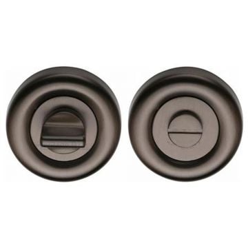 Round Bathroom Privacy Turn & Release 53 mm Matt Bronze Lacquered