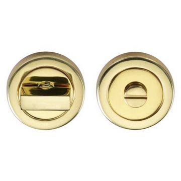 Round Privacy Turn & Release 53 mm Polished Brass Lacquered