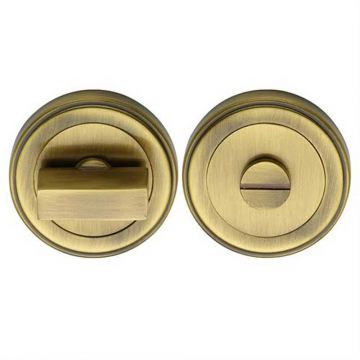 Round Privacy Turn & Release 53 mm Brushed Antique Brass Lacquered