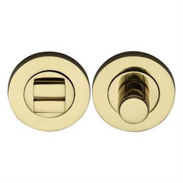 Vilamoura Plain Privacy Thumbturn and Emergency Release 53 mm Polished Brass Lacquered
