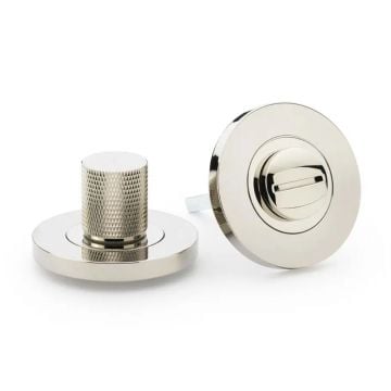 Hurricane Knurled Privacy Turn and Release Polished Nickel