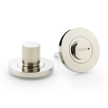 Hurricane Reeded Privacy Turn and Release Polished Nickel