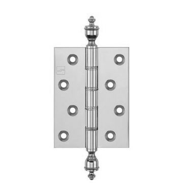 Strong Suite Finial Hinge DPBW 100 x 76mm Brass Satin Chrome Plate