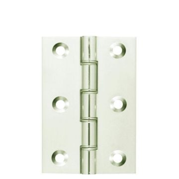 Strong Suite Hinge DPBW 75 x 50mm Brass Polished Chrome Plate