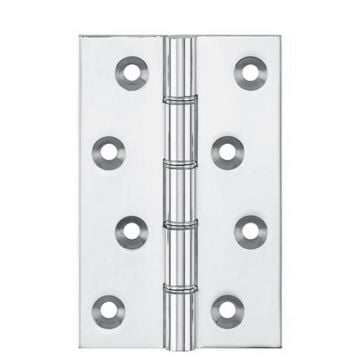 Strong Suite Hinge DPBW 100 x 64mm Brass Polished Chrome Plate