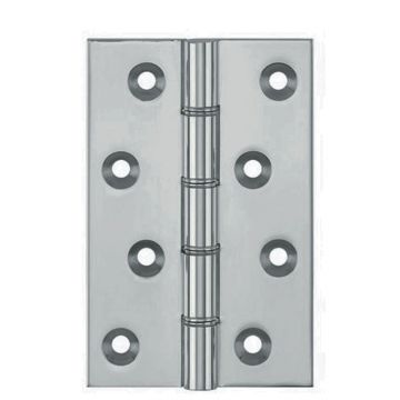 Strong Suite Hinge DPBW 100 x 64mm Brass Satin Chrome Plate