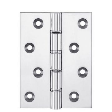Strong Suite Hinge DPBW 100 x 76mm Brass Polished Chrome Plate