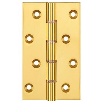 Strong Suite Hinge DPBW 127 x 76mm Brass Polished Brass Lacquered
