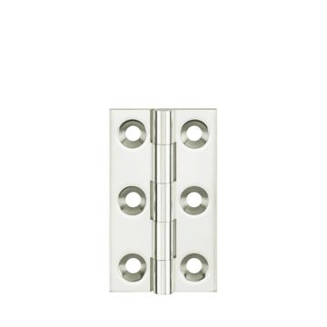 Broad Suite Butt Hinge 51 x 28mm Brass Polished Chrome Plate