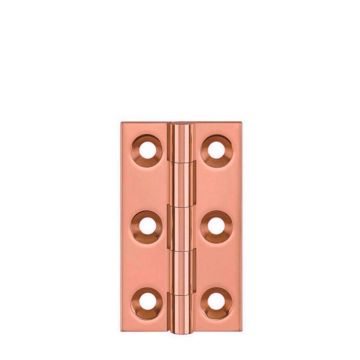 Broad Suite Butt Hinge 38 x 22 mm Brass Polished Copper Lacquered