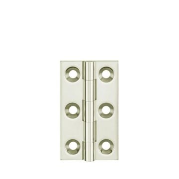 Broad Suite Butt Hinge 38 x 22 mm Brass Polished Nickel Plate