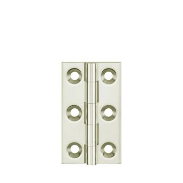Broad Suite Butt Hinge 51 x 28mm Brass Polished Nickel Plate