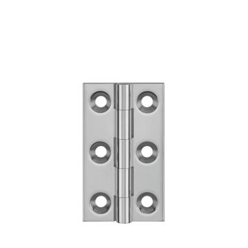 Broad Suite Butt Hinge 38 x 22 mm Brass Satin Chrome Plate