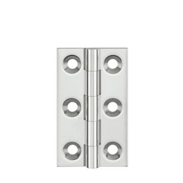 Broad Suite Butt Hinge 63 x 35mm Brass Polished Chrome Plate