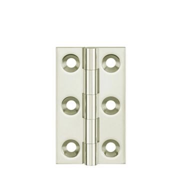 Broad Suite Butt Hinge 63 x 35mm Brass Polished Nickel Plate