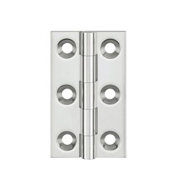 Broad Suite Butt Hinge 75 x 42mm Brass Polished Chrome Plate
