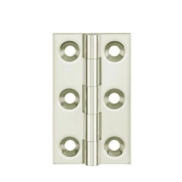 Broad Suite Butt Hinge 75 x 42mm Brass Polished Nickel Plate