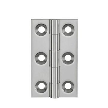 Broad Suite Butt Hinge 75 x 50 mm Brass Satin Chrome Plate