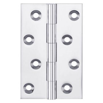 Broad Suite Butt Hinge 100 x 60mm Brass Polished Chrome Plate
