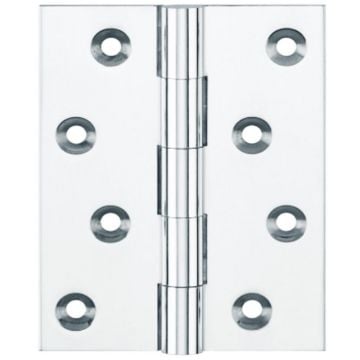 Broad Suite Butt Hinge 100 x 75 mm Brass Polished Chrome Plate