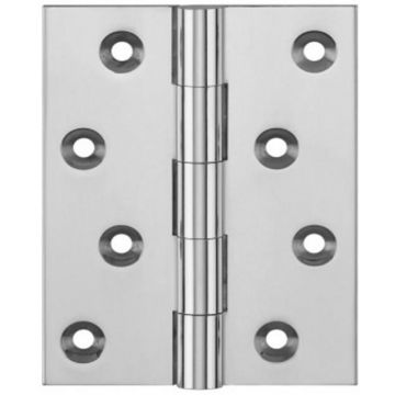 Broad Suite Butt Hinge 100 x 75 mm Brass Satin Chrome Plate