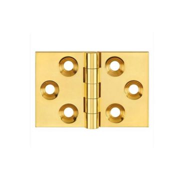 Back Flap Hinge 32 x 48 mm Brass Polished Brass Lacquered