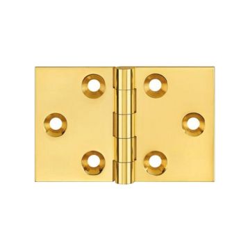 Back Flap Hinge 38 x 60 mm Brass Polished Brass Lacquered