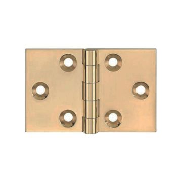 Back Flap Hinge 38 x 60 mm Brass Satin Brass Lacquered