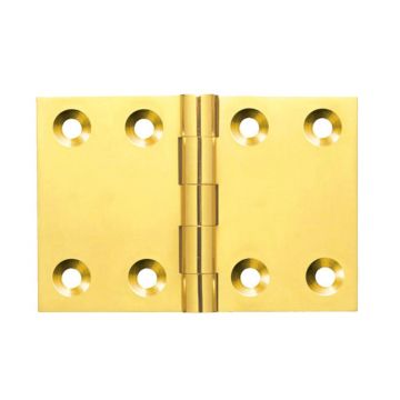 Back Flap Hinge 51 x 76 mm Brass Polished Brass Lacquered