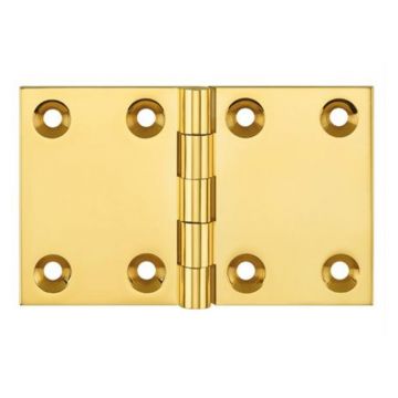 Back Flap Hinge 64 x 102 mm Brass Polished Brass Lacquered