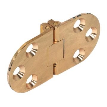 Self Supporting Folding Table Hinge  Polished Brass Lacquered