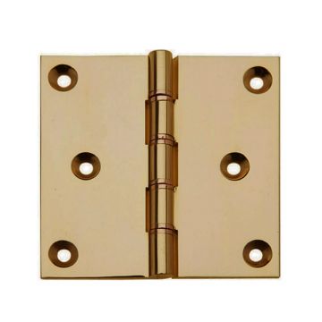 Projection Hinge 76 x 76 mm Brass Performance Guarantee  Antique Brass Unlacquered